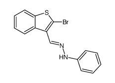 2-Brom-3-phenylhydrazonmethyl-1-benzothiophen结构式