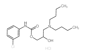 Carbanilic acid,m-chloro-, 3-(dibutylamino)-2-hydroxypropyl ester, monohydrochloride (8CI)结构式