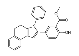 2-hydroxy-5-(3-phenyl-4,5-dihydro-3H-benzo[e]indol-2-yl)-benzoic acid methyl ester Structure