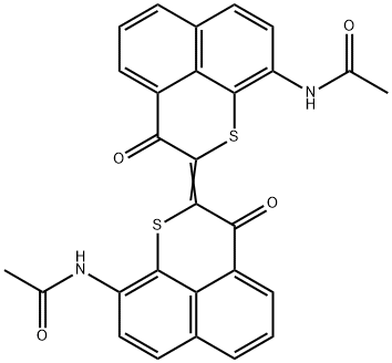 N,N'-(3,3'-Dioxo-Δ2,2'(3H,3'H)-binaphtho[1,8-bc]thiopyran-9,9'-diyl)bis(acetamide)结构式