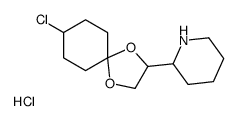 2-(8-chloro-1,4-dioxaspiro[4.5]decan-3-yl)piperidin-1-ium,chloride Structure