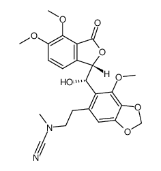 (-)-N-cyano-1(S)-hydroxy-1,2-seco-1'(S)-narcotine Structure