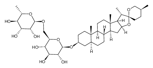 neotigogenin 3-O-α-L-rhamnopyranosyl-(1[*]6)-β-D-glucopyranoside结构式