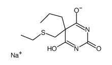 5-(Ethylthiomethyl)-5-propyl-2-sodiooxy-4,6(1H,5H)-pyrimidinedione结构式
