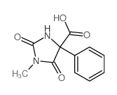 1-methyl-2,5-dioxo-4-phenyl-imidazolidine-4-carboxylic acid结构式