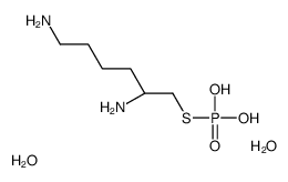 [(2S)-2,6-diaminohexyl]sulfanylphosphonic acid,dihydrate Structure