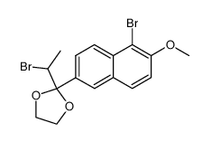 2-(5-bromo-6-methoxynaphthalen-2-yl)-2-(1-bromoethyl)-1,3-dioxolane结构式