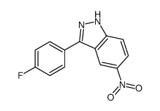 3-(4-Fluorophenyl)-5-nitro-1H-indazole结构式