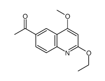 1-(2-乙氧基-4-甲氧基喹啉-6-基)乙酮结构式