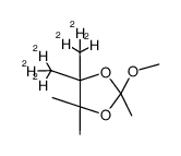 2-methoxy-2,4,4-trimethyl-5,5-bis(methyl-d3)-1,3-dioxolane结构式