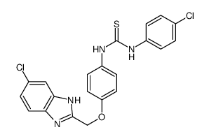 3-[4-[(5-chloro-3H-benzoimidazol-2-yl)methoxy]phenyl]-1-(4-chloropheny l)thiourea结构式