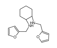 (1R,2R)-1-N,2-N-bis(furan-2-ylmethyl)cyclohexane-1,2-diamine结构式