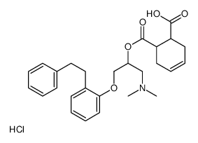 6-[1-(dimethylamino)-3-[2-(2-phenylethyl)phenoxy]propan-2-yl]oxycarbonylcyclohex-3-ene-1-carboxylic acid,hydrochloride Structure
