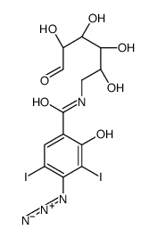 6-N-(4-azido-2-hydroxy-3,5-diiodobenzoyl)glucosamine structure