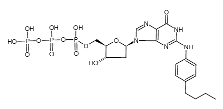 N(2)-(4-n-butylphenyl)-2'-deoxyguanosine 5'-triphosphate结构式