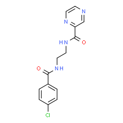 N-(2-{[(4-chlorophenyl)carbonyl]amino}ethyl)pyrazine-2-carboxamide结构式