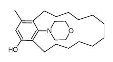 14-hydroxy-16-methyl-18-morpholino<12>metacyclophane结构式