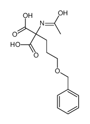 2-acetamido-2-(3-phenylmethoxypropyl)propanedioic acid Structure