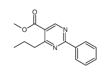 5-Pyrimidinecarboxylic acid, 2-phenyl-4-propyl-, methyl ester结构式