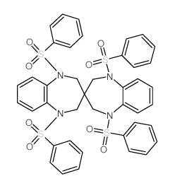 3,3-Spirobi(3H-1,5-benzodiazepine), 1,1,2,2,4,4,5,5-octahydro-1,1,5,5-tetrakis(phenylsulfonyl)- Structure