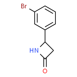 4-(3-Bromophenyl)-2-azetidinone结构式