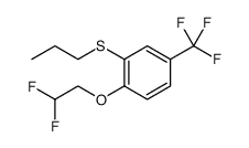 Benzene, 1-(2,2-difluoroethoxy)-2-(propylthio)-4-(trifluoromethyl) Structure