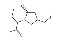 4-(iodomethyl)-1-(2-oxopentan-3-yl)pyrrolidin-2-one结构式