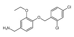 Benzenemethanamine, 4-[(2,4-dichlorophenyl)methoxy]-3-ethoxy-结构式