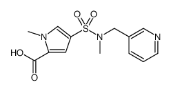 1H-Pyrrole-2-carboxylic acid, 1-methyl-4-[[methyl(3-pyridinylmethyl)amino]sulfonyl] Structure