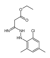 ethyl 3-[2-(2-chloro-4,6-dimethylphenyl)hydrazino]-3-iminopropionate structure