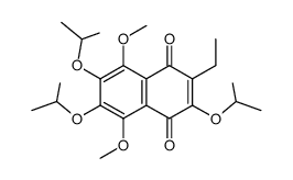 2-ethyl-3,6,7-triisopropoxy-5,8-dimethoxynaphthalene-1,4-dione结构式