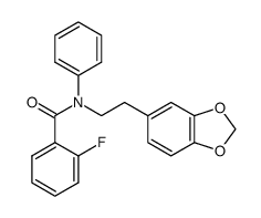 N-(2-(benzo[d][1,3]dioxol-5-yl)ethyl)-2-fluoro-N-phenylbenzamide结构式