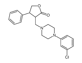 3-[[4-(3-chlorophenyl)piperazin-1-yl]methyl]-4-phenyloxolan-2-one Structure