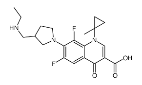 7-[3-(ethylaminomethyl)pyrrolidin-1-yl]-6,8-difluoro-1-(1-methylcyclopropyl)-4-oxoquinoline-3-carboxylic acid Structure