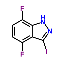 4,7-Difluoro-3-iodo-1H-indazole Structure