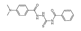 N-(p-dimethylaminobenzamido)-N'-benzoylthiourea Structure