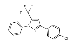 3-(4-chlorophenyl)-5-trifluoromethyl-1-phenyl-1H-pyrazole结构式