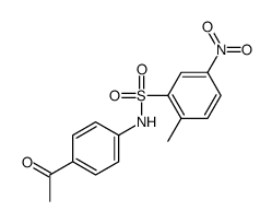 N-(4-acetylphenyl)-2-methyl-5-nitrobenzenesulfonamide Structure