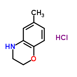 6-Methyl-3,4-dihydro-2H-1,4-benzoxazine hydrochloride (1:1)结构式