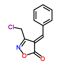 (4E)-4-Benzylidene-3-(chloromethyl)-1,2-oxazol-5(4H)-one结构式