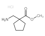 methyl 1-(aminomethyl)cyclopentanecarboxylate hydrochloride结构式