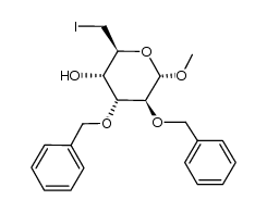 methyl 2,3-di-O-benzyl-6-deoxy-6-iodo-α-D-altropyranoside结构式