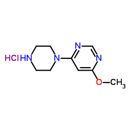 4-Methoxy-6-piperazin-1-yl-pyrimidine hydrochloride structure