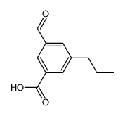 3-formyl-5-propylbenzoic acid结构式