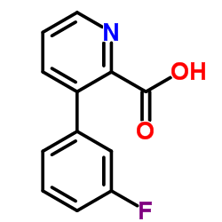 3-(3-Fluorophenyl)-2-pyridinecarboxylic acid结构式