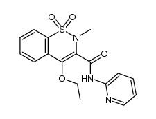 4-ethoxy-2-methyl-N-(pyridin-2-yl)-2H-benzo[e][1,2]thiazine-3-carboxamide 1,1-dioxide结构式