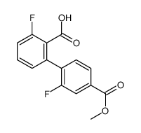 2-fluoro-6-(2-fluoro-4-methoxycarbonylphenyl)benzoic acid Structure