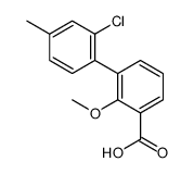 3-(2-chloro-4-methylphenyl)-2-methoxybenzoic acid结构式