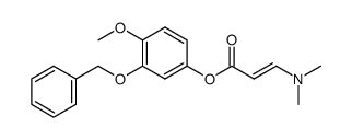 3-(benzyloxy)-4-methoxyphenyl (2E)-3-(dimethylamino)prop-2-enoate结构式