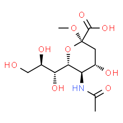 N-acetylneuraminic acid methyl glycoside Structure